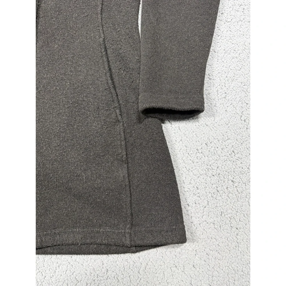 Kuhl Coat Womens Small Black Hooded Knit Snap Front Fleece Lined Parka‎ Casual